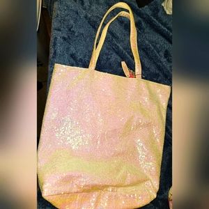 Victoria's Secret White Sequin Beach bag